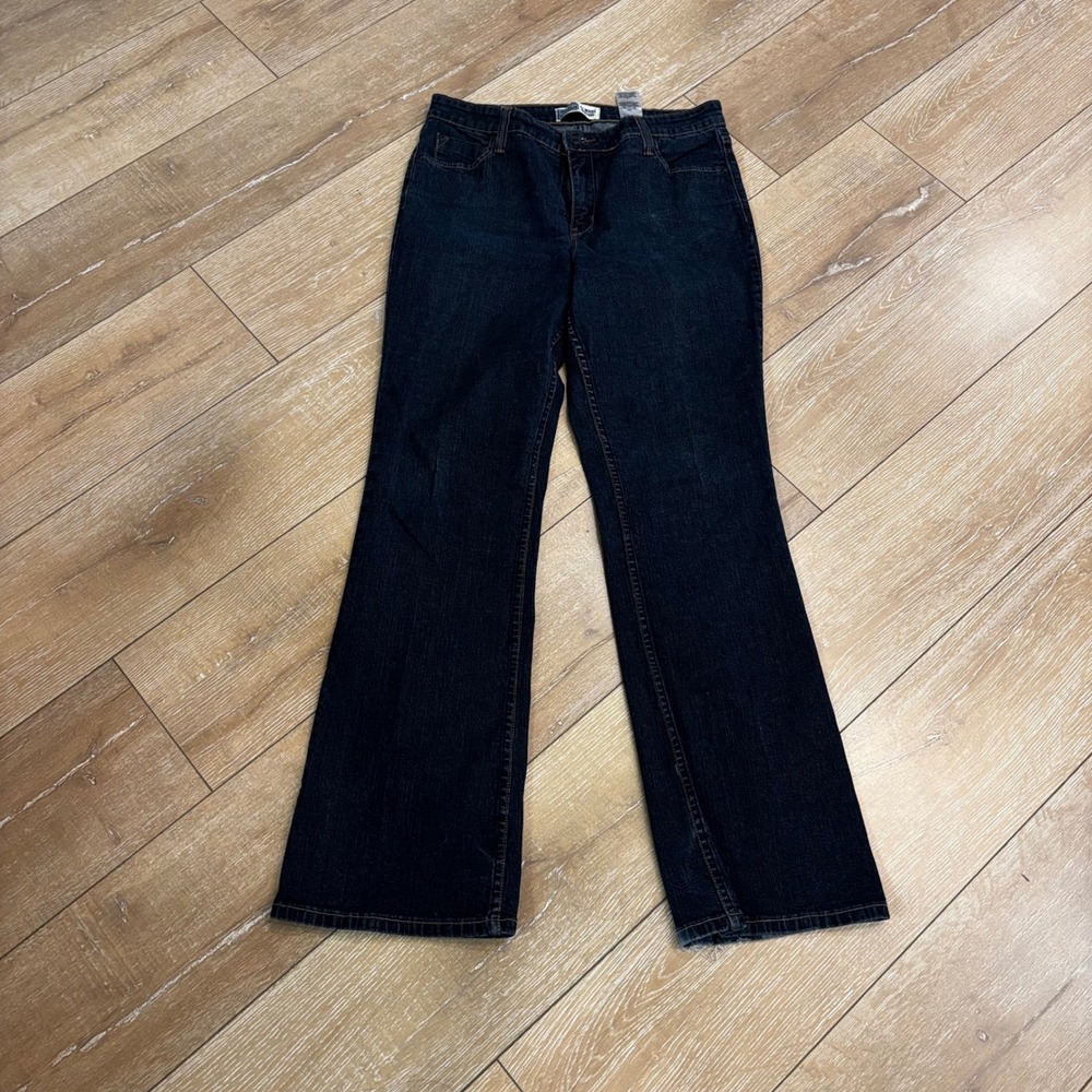 Signature by Levi Strauss & Co Womens 14 Long Bootcut Jeans Dark Wash Denim
